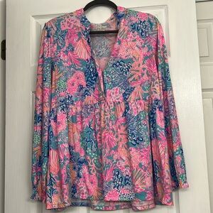 Lilly Pulitzer cotton tunic top size Large